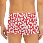 Polar Bear And Snowflake Pattern Print Men's Short Boxer Briefs