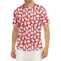 Polar Bear And Snowflake Pattern Print Men's Short Sleeve Rash Guard