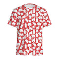 Polar Bear And Snowflake Pattern Print Men's Athletic T-Shirt