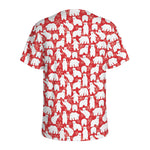 Polar Bear And Snowflake Pattern Print Men's Sports T-Shirt