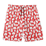 Polar Bear And Snowflake Pattern Print Men's Swim Trunks
