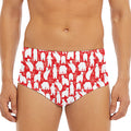 Polar Bear And Snowflake Pattern Print Men's Triangle Swim Briefs
