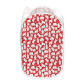 Polar Bear And Snowflake Pattern Print Mesh Laundry Hamper
