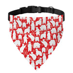 Polar Bear And Snowflake Pattern Print Over The Collar Dog Bandana