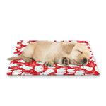 Polar Bear And Snowflake Pattern Print Pet Cooling Mat Cover