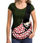 Polar Bear And Snowflake Pattern Print Pet Sling Carrier