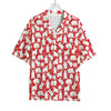 Polar Bear And Snowflake Pattern Print Rayon Hawaiian Shirt