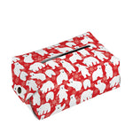 Polar Bear And Snowflake Pattern Print Rectangle Tissue Box Cover
