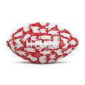 Polar Bear And Snowflake Pattern Print Rugby Ball