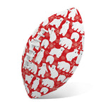 Polar Bear And Snowflake Pattern Print Rugby Ball