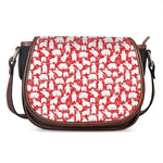 Polar Bear And Snowflake Pattern Print Saddle Bag