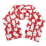 Polar Bear And Snowflake Pattern Print Scarf