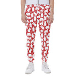 Polar Bear And Snowflake Pattern Print Scuba Joggers