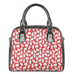 Polar Bear And Snowflake Pattern Print Shoulder Handbag