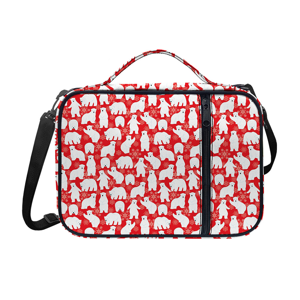 Polar Bear And Snowflake Pattern Print Shoulder Strap Bible Bag