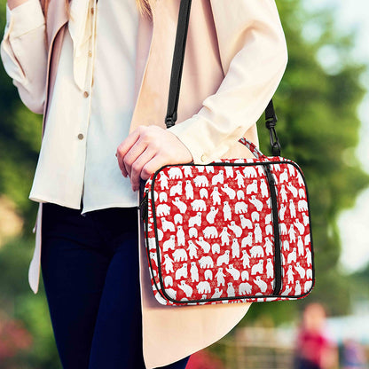 Polar Bear And Snowflake Pattern Print Shoulder Strap Bible Bag