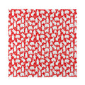 Polar Bear And Snowflake Pattern Print Silk Bandana
