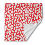 Polar Bear And Snowflake Pattern Print Silk Bandana