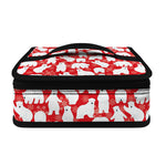 Polar Bear And Snowflake Pattern Print Small Lunch Bag