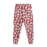 Polar Bear And Snowflake Pattern Print Sweatpants