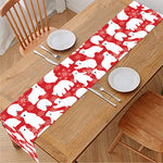 Polar Bear And Snowflake Pattern Print Table Runner