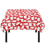 Polar Bear And Snowflake Pattern Print Tablecloth