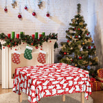 Polar Bear And Snowflake Pattern Print Tablecloth