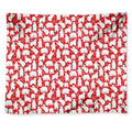 Polar Bear And Snowflake Pattern Print Tapestry