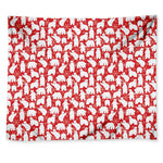 Polar Bear And Snowflake Pattern Print Tapestry