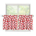 Polar Bear And Snowflake Pattern Print Tier Curtains