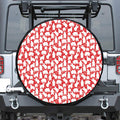 Polar Bear And Snowflake Pattern Print Tire Cover
