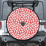 Polar Bear And Snowflake Pattern Print Tire Cover With Camera Hole