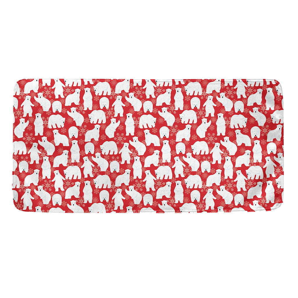 Polar Bear And Snowflake Pattern Print Towel