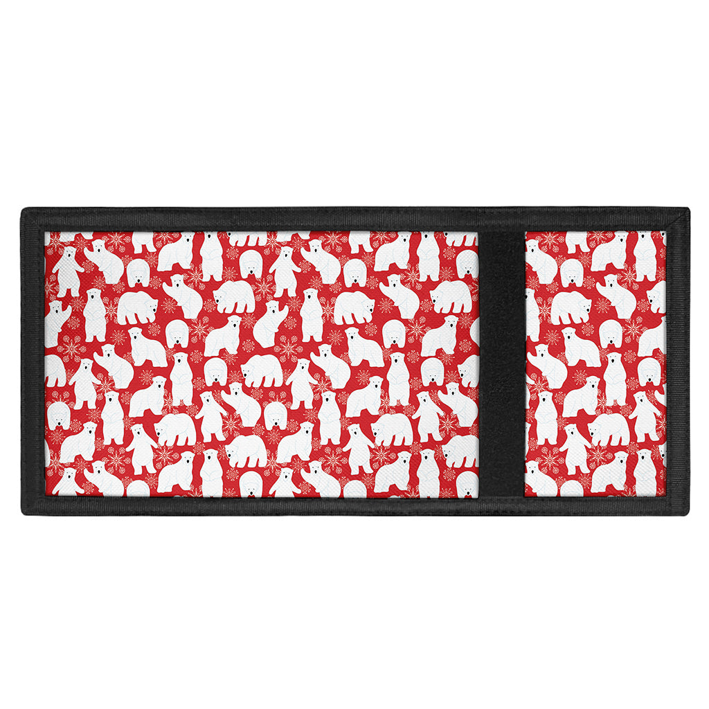 Polar Bear And Snowflake Pattern Print Trifold Wallet