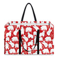 Polar Bear And Snowflake Pattern Print Utility Tote Bag