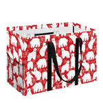 Polar Bear And Snowflake Pattern Print Utility Tote Bag