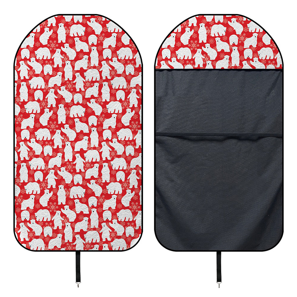 Polar Bear And Snowflake Pattern Print Waterproof Car Seat Cover