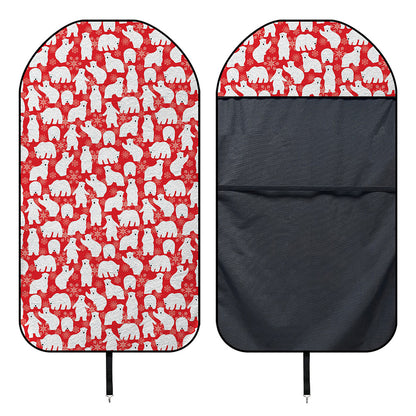 Polar Bear And Snowflake Pattern Print Waterproof Car Seat Cover