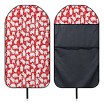 Polar Bear And Snowflake Pattern Print Waterproof Car Seat Cover