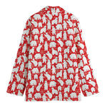 Polar Bear And Snowflake Pattern Print Women's Blazer