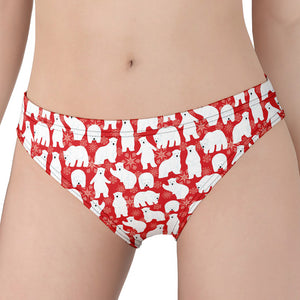 Polar Bear And Snowflake Pattern Print Women's Panties