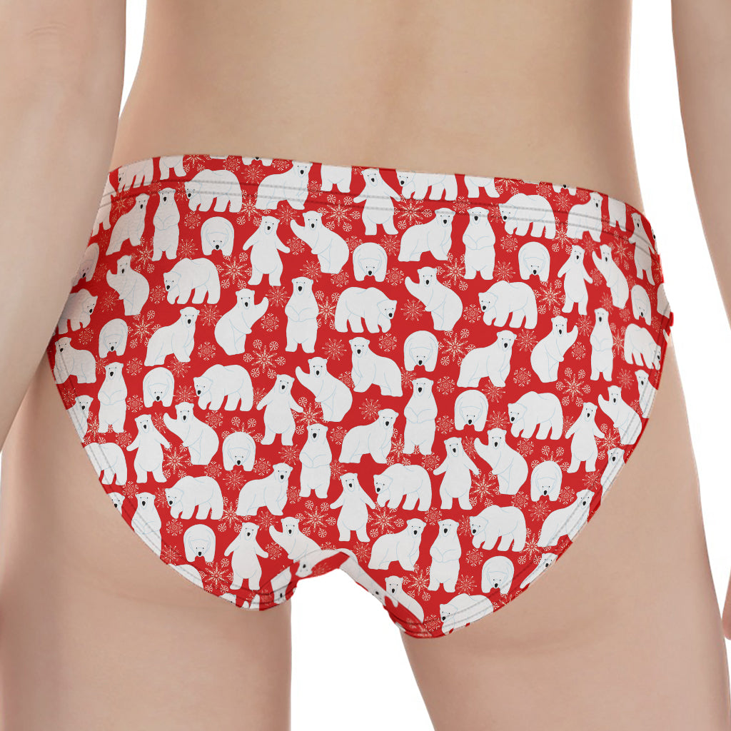 Polar Bear And Snowflake Pattern Print Women's Panties