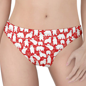 Polar Bear And Snowflake Pattern Print Women's Thong