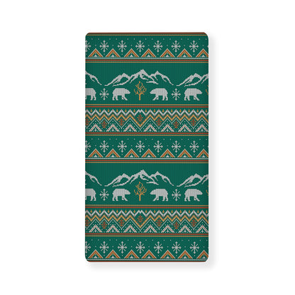 Polar Bear Knitted Pattern Print Baby Crib Sheet