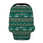 Polar Bear Knitted Pattern Print Baby Seat Cover