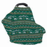 Polar Bear Knitted Pattern Print Baby Seat Cover