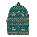 Polar Bear Knitted Pattern Print School Backpack