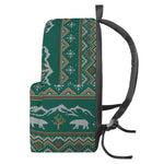 Polar Bear Knitted Pattern Print Backpack