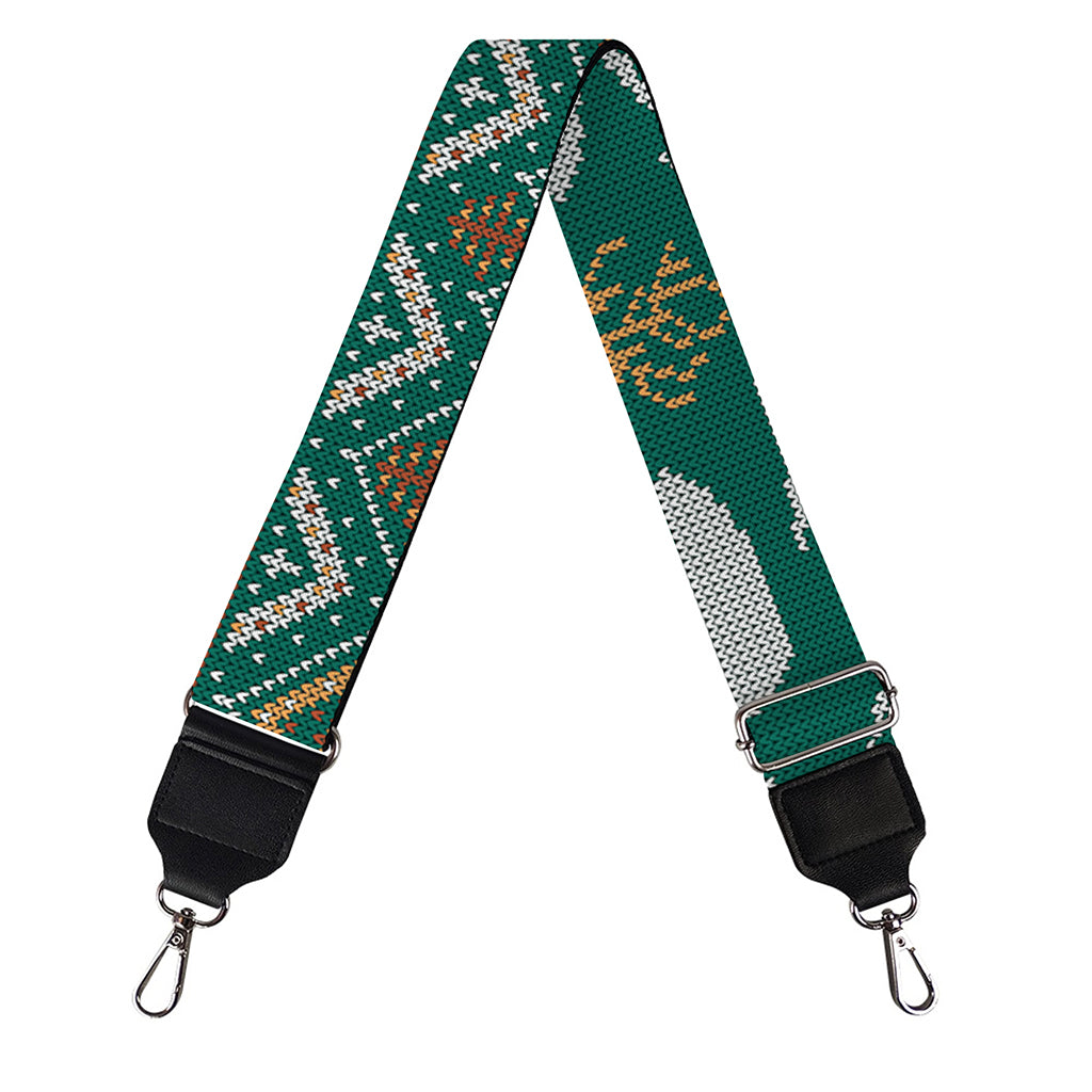 Polar Bear Knitted Pattern Print Bag Strap