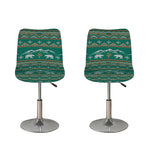 Polar Bear Knitted Pattern Print Bar Stool Covers